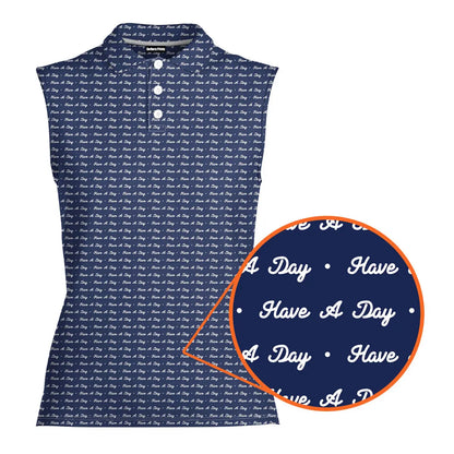 Have A Day - Ladies Sleeveless Golf Polo Shirt