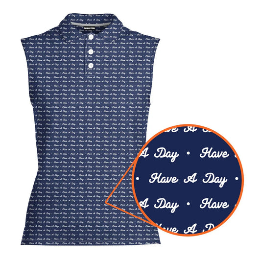 Have A Day - Ladies Sleeveless Golf Polo Shirt
