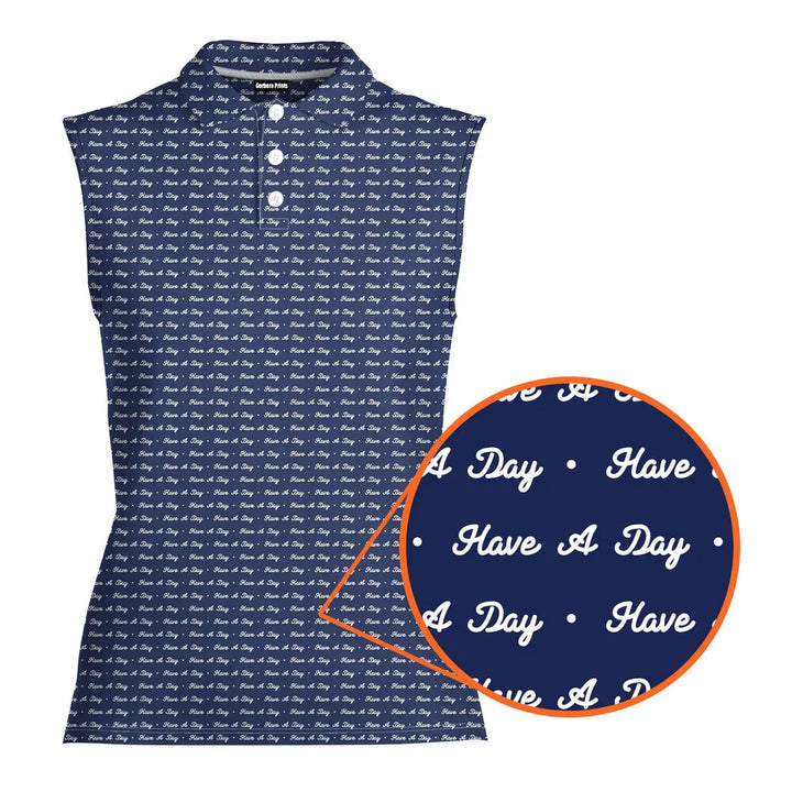 Have A Day - Ladies Sleeveless Golf Polo Shirt