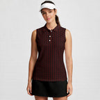 Have A Day-Women Sleeveless Polo Shirt-Gerbera Prints