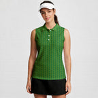 Have A Day-Women Sleeveless Polo Shirt-Gerbera Prints
