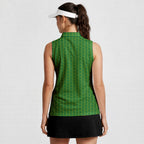 Have A Day-Women Sleeveless Polo Shirt-Gerbera Prints