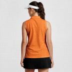 Have A Day-Women Sleeveless Polo Shirt-Gerbera Prints