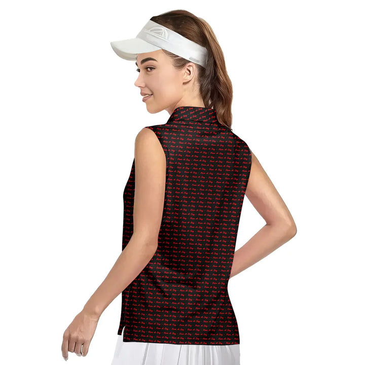 Have A Day - Ladies Sleeveless Golf Polo Shirt