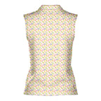 Cute Raincoat Cartoon Character-Women Sleeveless Polo Shirt-Gerbera Prints
