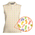 Cute Raincoat Cartoon Character-Women Sleeveless Polo Shirt-Gerbera Prints