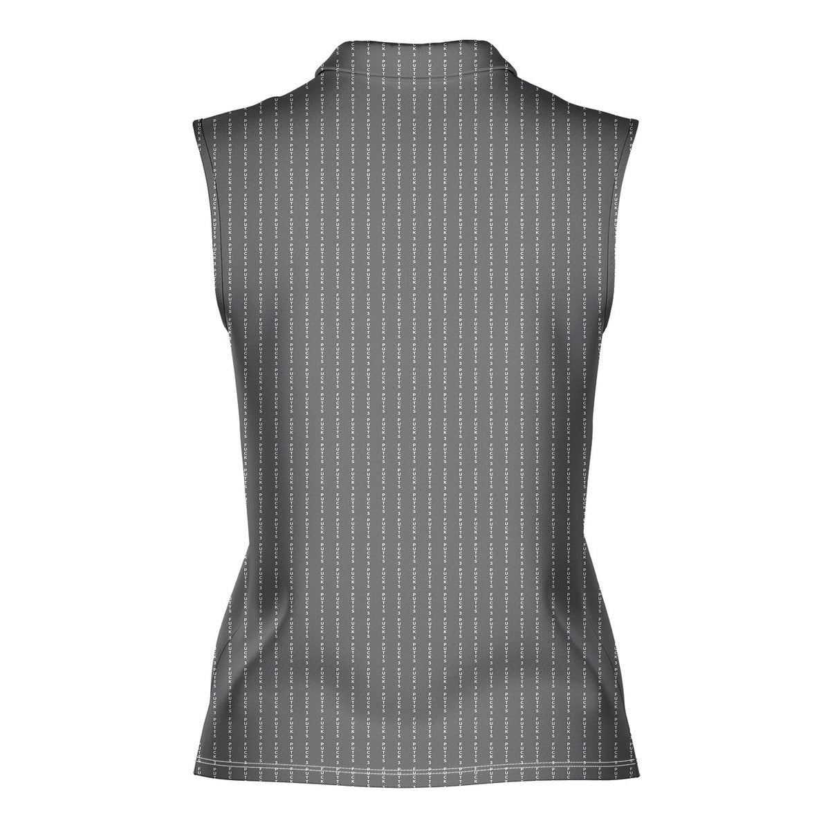 The F#@K-Women Sleeveless Polo Shirt-Gerbera Prints