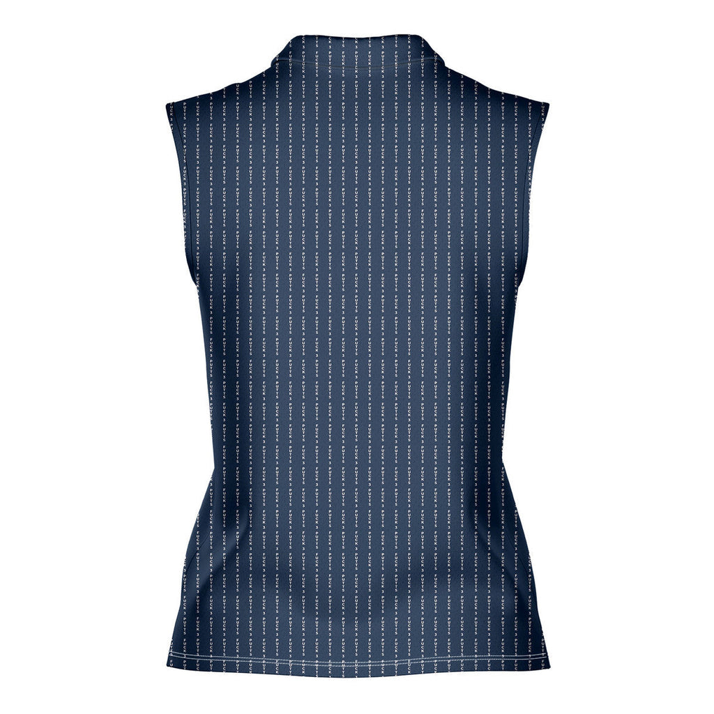 The F#@K-Women Sleeveless Polo Shirt-Gerbera Prints