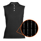 The F#@K-Women Sleeveless Polo Shirt-Gerbera Prints