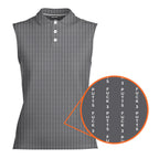 The F#@K-Women Sleeveless Polo Shirt-Gerbera Prints