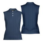 The F#@K-Women Sleeveless Polo Shirt-Gerbera Prints