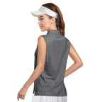 The F#@K-Women Sleeveless Polo Shirt-Gerbera Prints