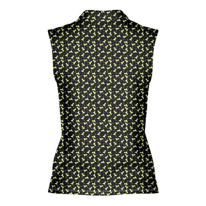 19th Hole Margarita Cocktail Slice Lime - Ladies Sleeveless Golf Polo