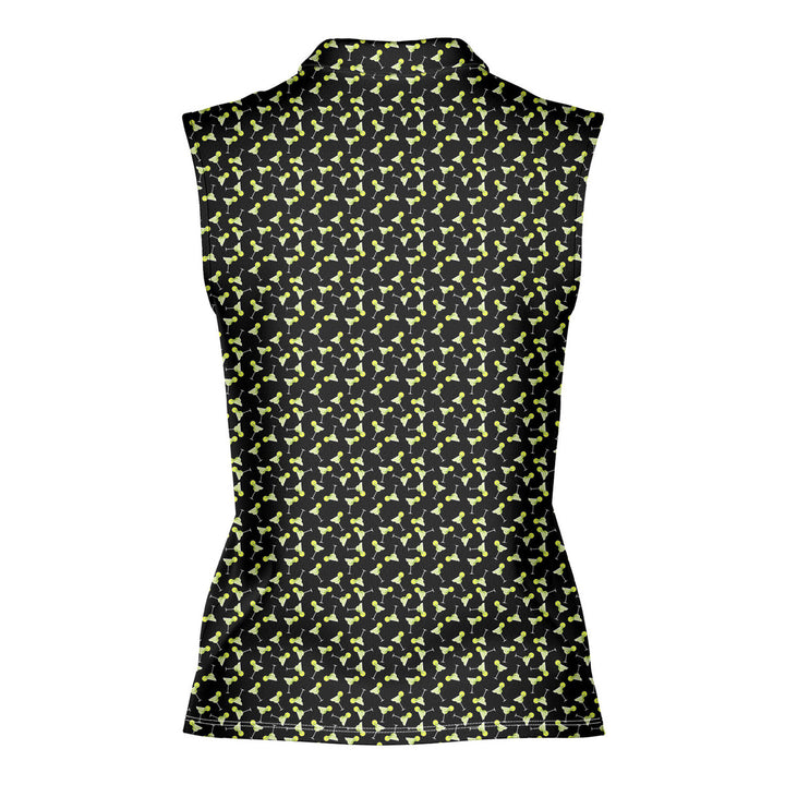 19th Hole Margarita Cocktail Slice Lime - Ladies Sleeveless Golf Polo