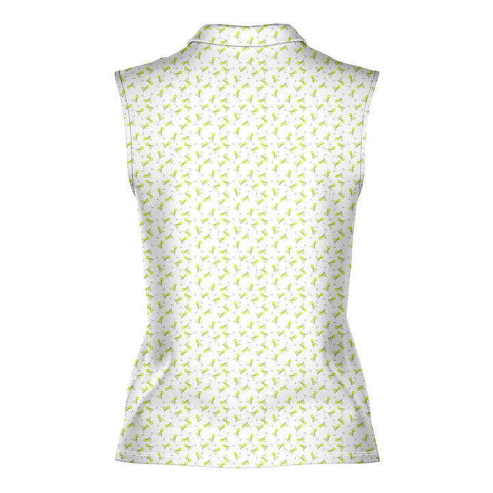 19th Hole Margarita Cocktail Slice Lime - Ladies Sleeveless Golf Polo