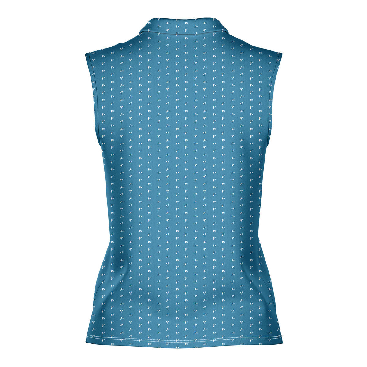 F* Fore the Laughs-Women Sleeveless Polo Shirt-Gerbera Prints