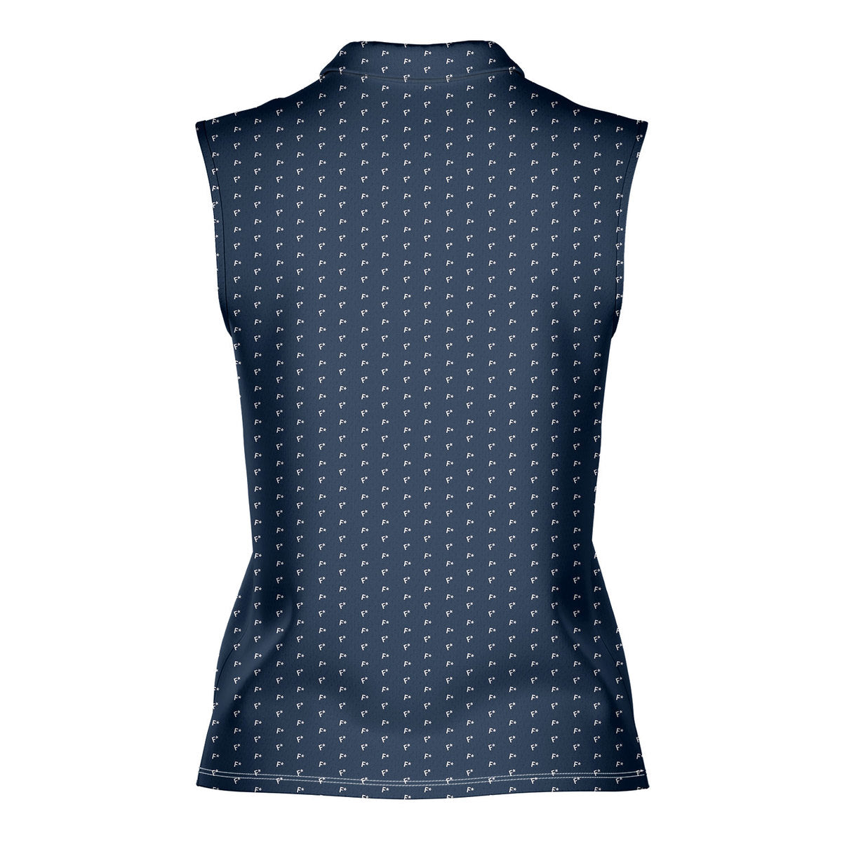 F* Fore the Laughs-Women Sleeveless Polo Shirt-Gerbera Prints