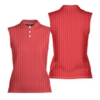 F* Fore the Laughs-Women Sleeveless Polo Shirt-Gerbera Prints
