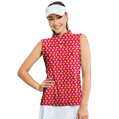 The Pink Taco - Ladies Sleeveless Golf Polo