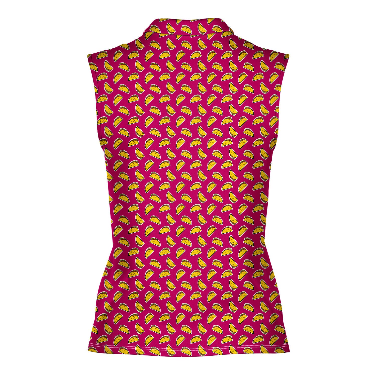 The Pink Taco-Women Sleeveless Polo Shirt-Gerbera Prints