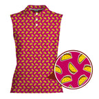 The Pink Taco-Women Sleeveless Polo Shirt-Gerbera Prints