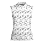 Words Swirl-Women Sleeveless Polo Shirt-Gerbera Prints