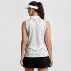 Words Swirl-Women Sleeveless Polo Shirt-Gerbera Prints