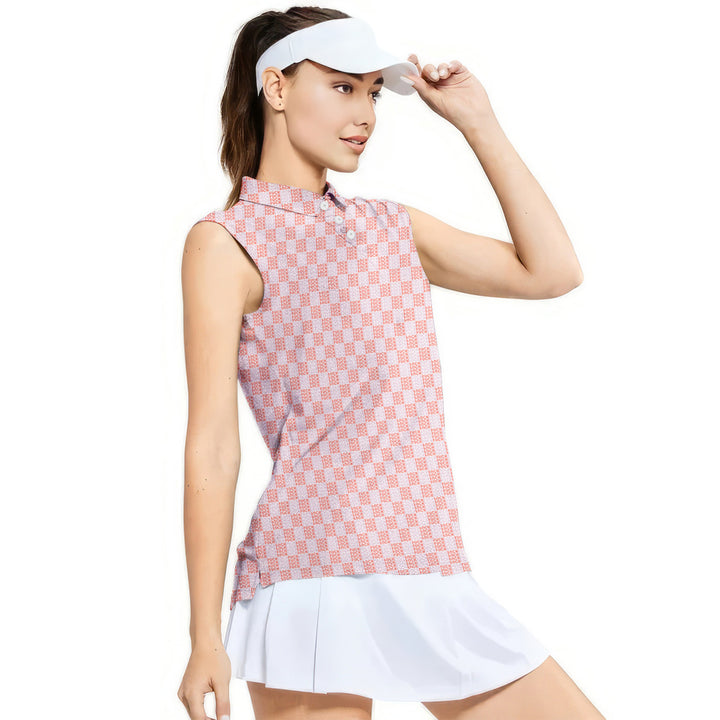 F#@K Pink - Ladies Sleeveless Golf Polo Shirt