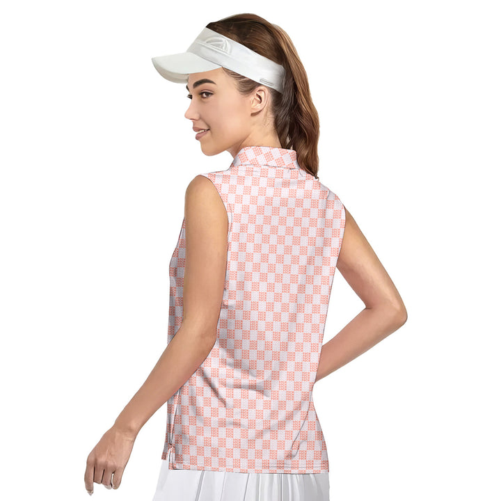 F#@K Pink - Ladies Sleeveless Golf Polo Shirt