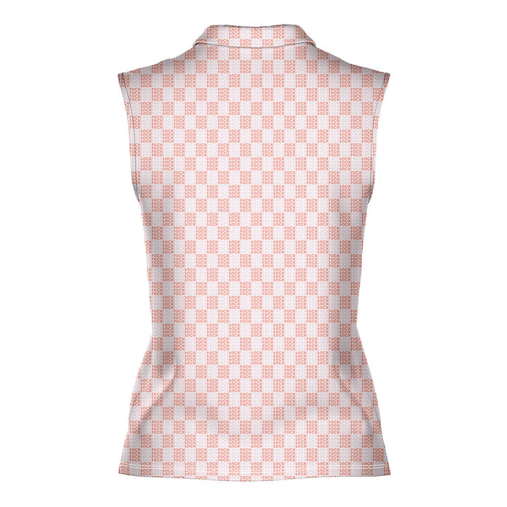 F#@K Pink - Ladies Sleeveless Golf Polo Shirt