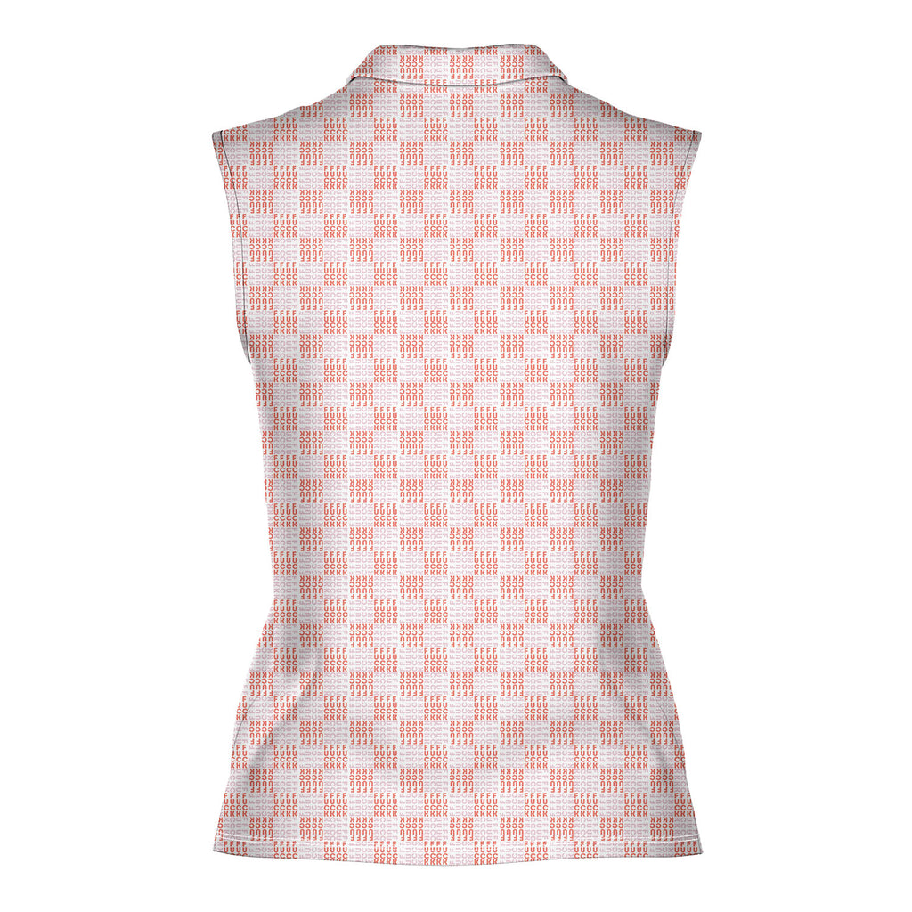 F#@K Pink-Women Sleeveless Polo Shirt-Gerbera Prints