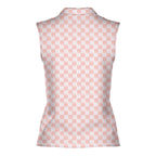 F#@K Pink-Women Sleeveless Polo Shirt-Gerbera Prints