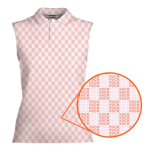 F#@K Pink - Ladies Sleeveless Golf Polo Shirt