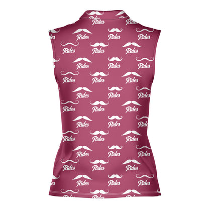 Mustache Rides Performance - Ladies Sleeveless Golf Polo Shirt