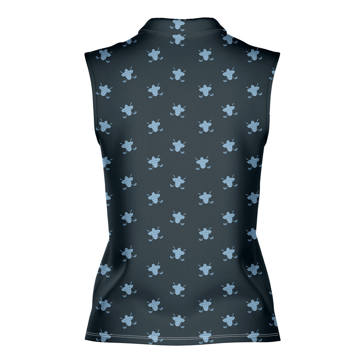 Lucky 13-Women Sleeveless Polo Shirt-Gerbera Prints