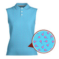 Breezy Swing-Women Sleeveless Polo Shirt-Gerbera Prints