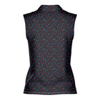 Dings Golf-Women Sleeveless Polo Shirt-Gerbera Prints