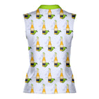 19th Hole Beer O'Clock Somewhere-Women Sleeveless Polo Shirt-Gerbera Prints