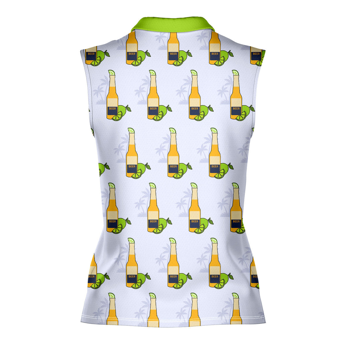 19th Hole Beer O'Clock Somewhere-Women Sleeveless Polo Shirt-Gerbera Prints