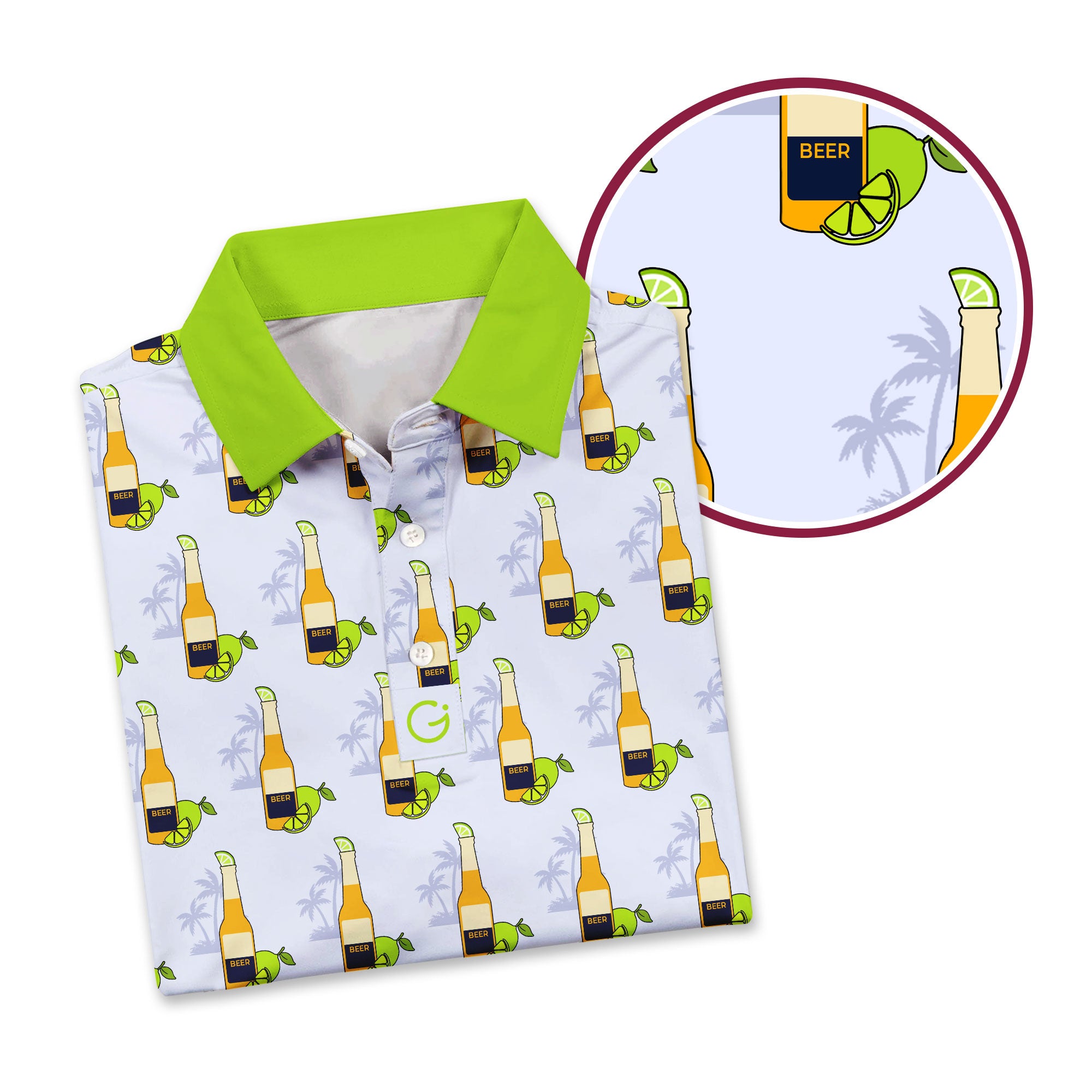Polo de golf 19e trou bière à toute heure