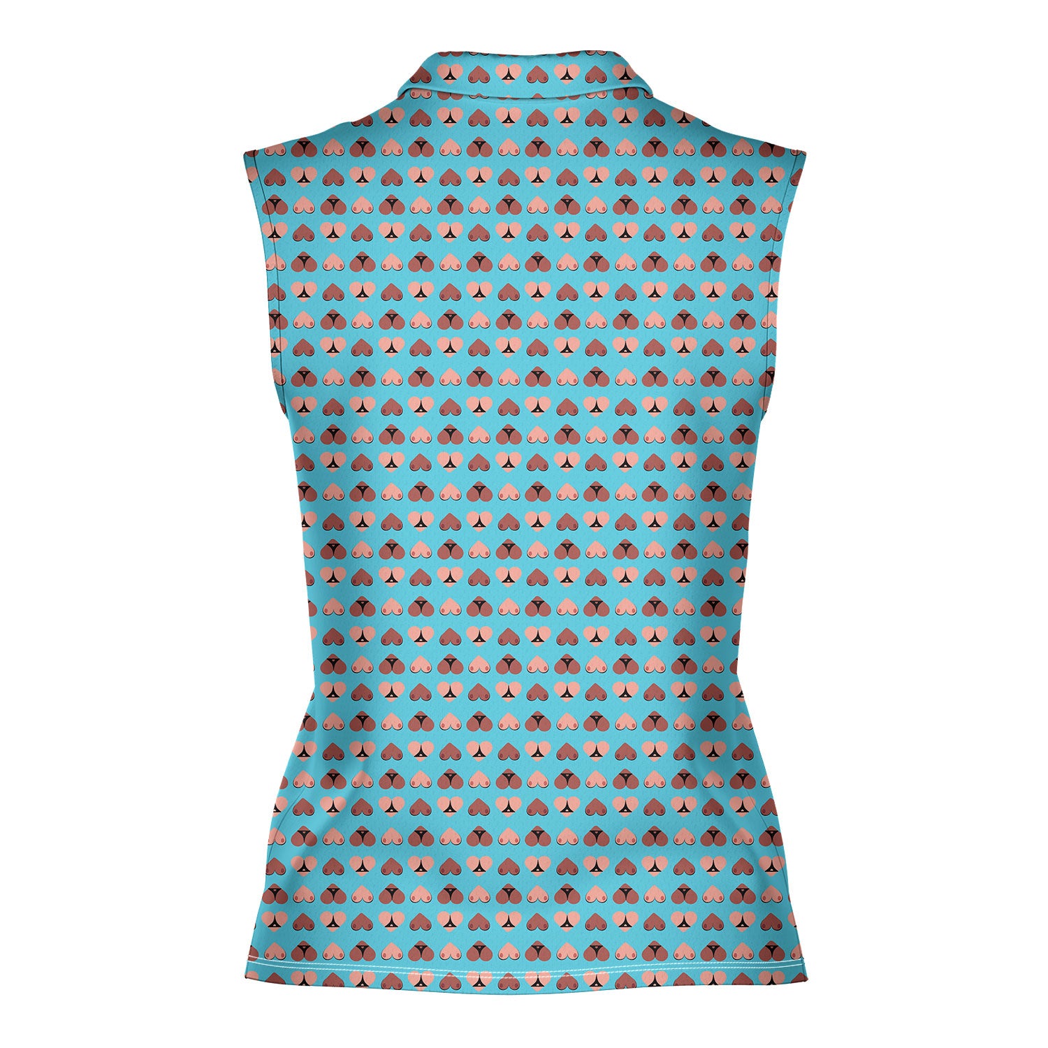 Heart Hip-Women Sleeveless Polo Shirt-Gerbera Prints