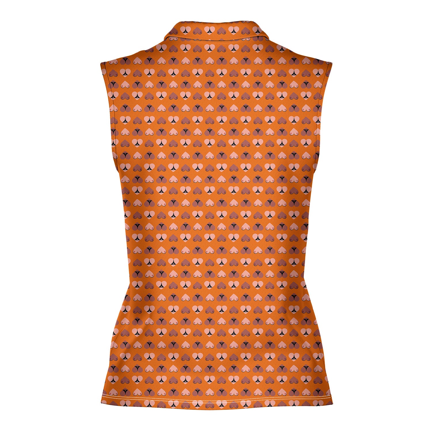 Heart Hip-Women Sleeveless Polo Shirt-Gerbera Prints