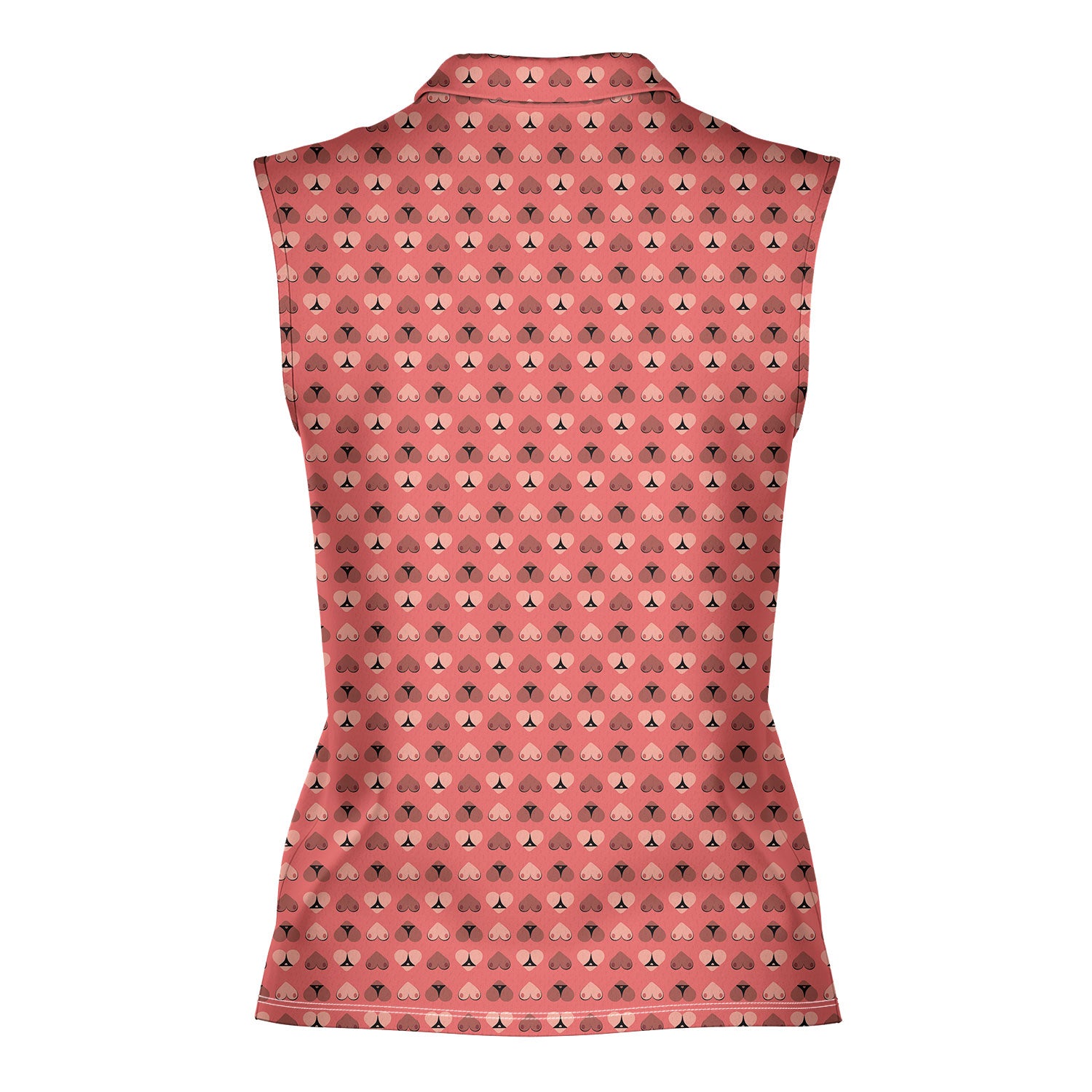 Heart Hip-Women Sleeveless Polo Shirt-Gerbera Prints