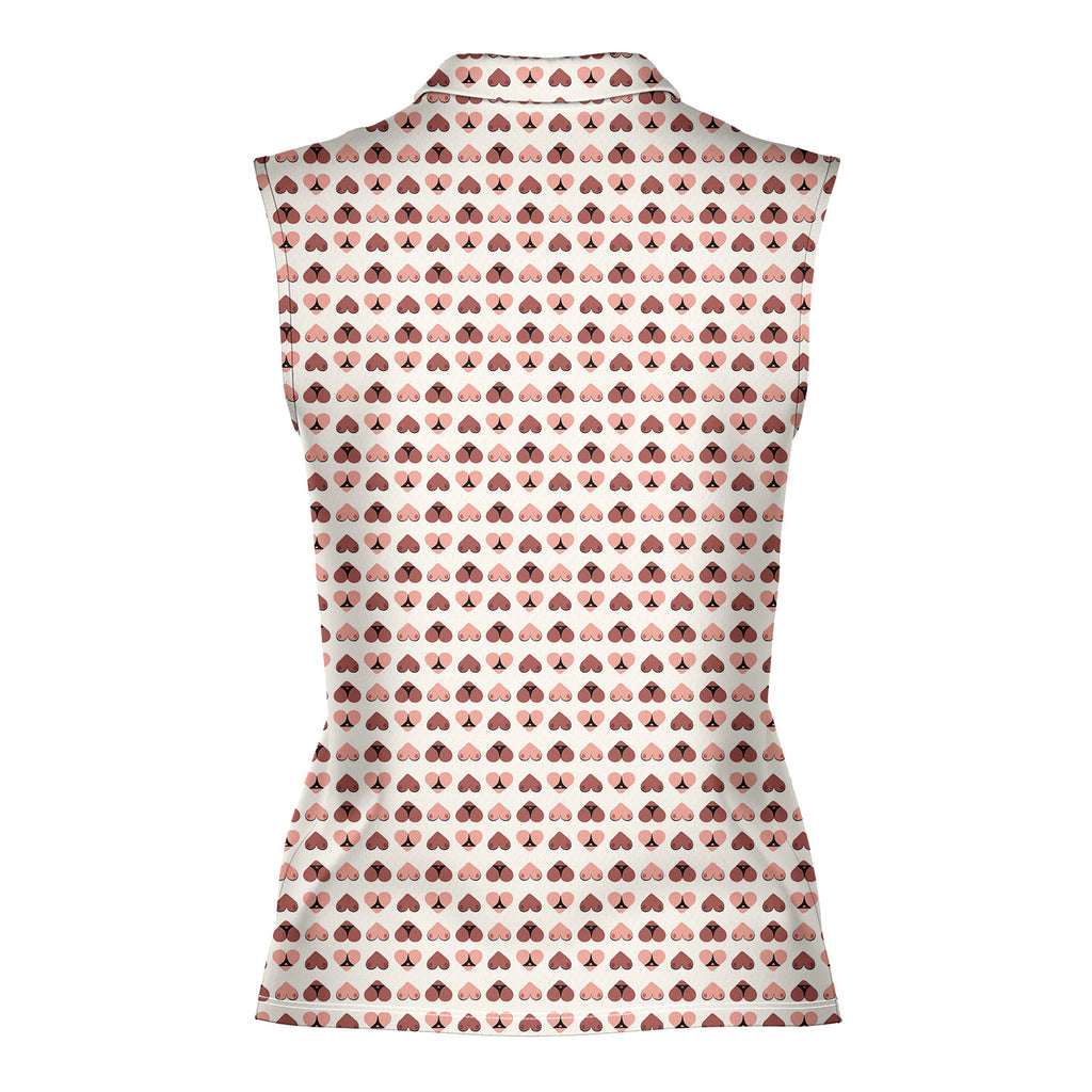 Heart Hip-Women Sleeveless Polo Shirt-Gerbera Prints