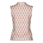 Heart Hip-Women Sleeveless Polo Shirt-Gerbera Prints