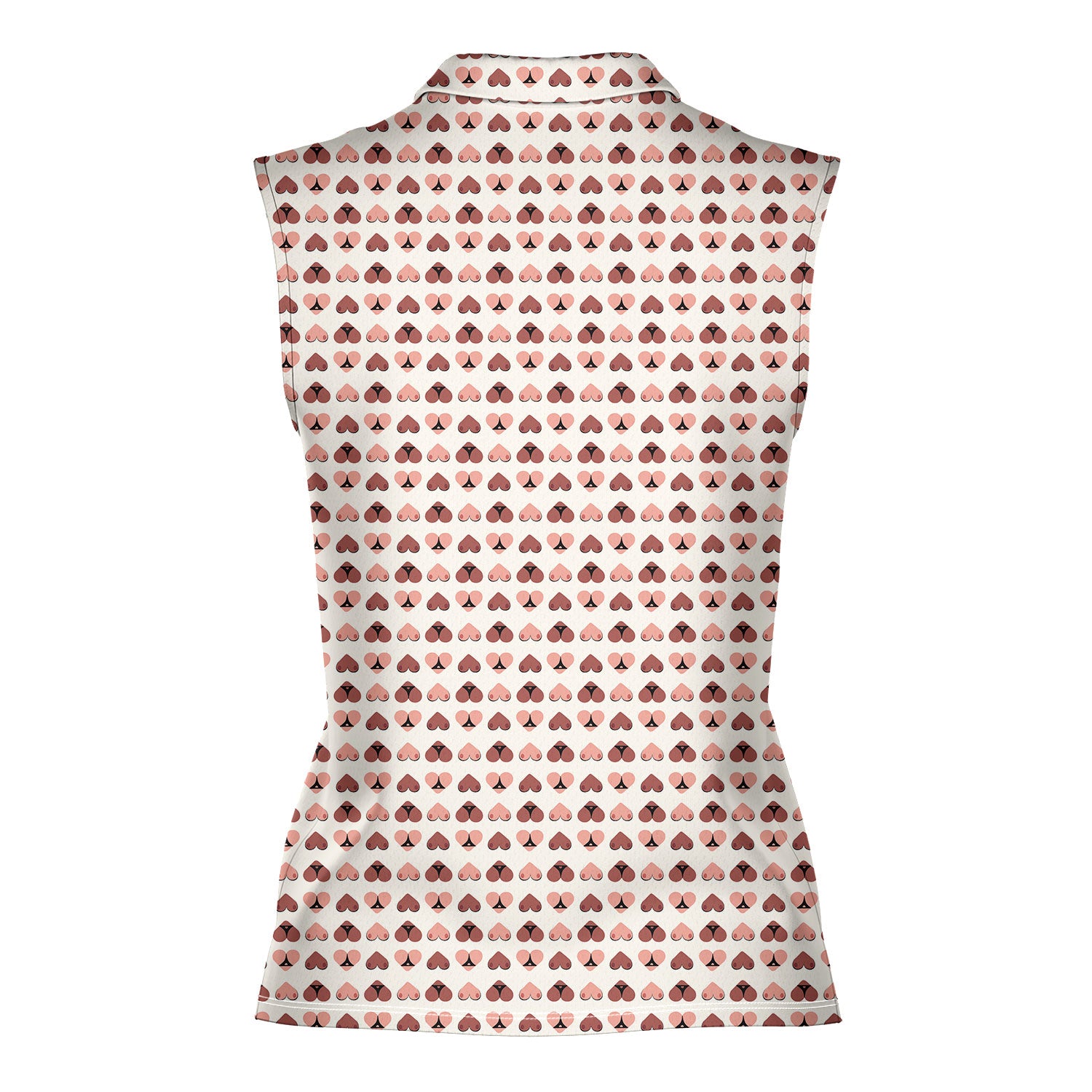 Heart Hip-Women Sleeveless Polo Shirt-Gerbera Prints
