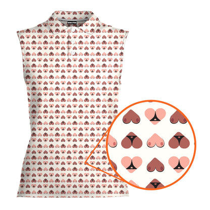 Heart Hip - Ladies Sleeveless Golf Polo Shirt
