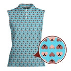 Heart Hip-Women Sleeveless Polo Shirt-Gerbera Prints