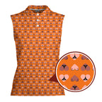 Heart Hip-Women Sleeveless Polo Shirt-Gerbera Prints