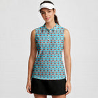 Heart Hip-Women Sleeveless Polo Shirt-Gerbera Prints